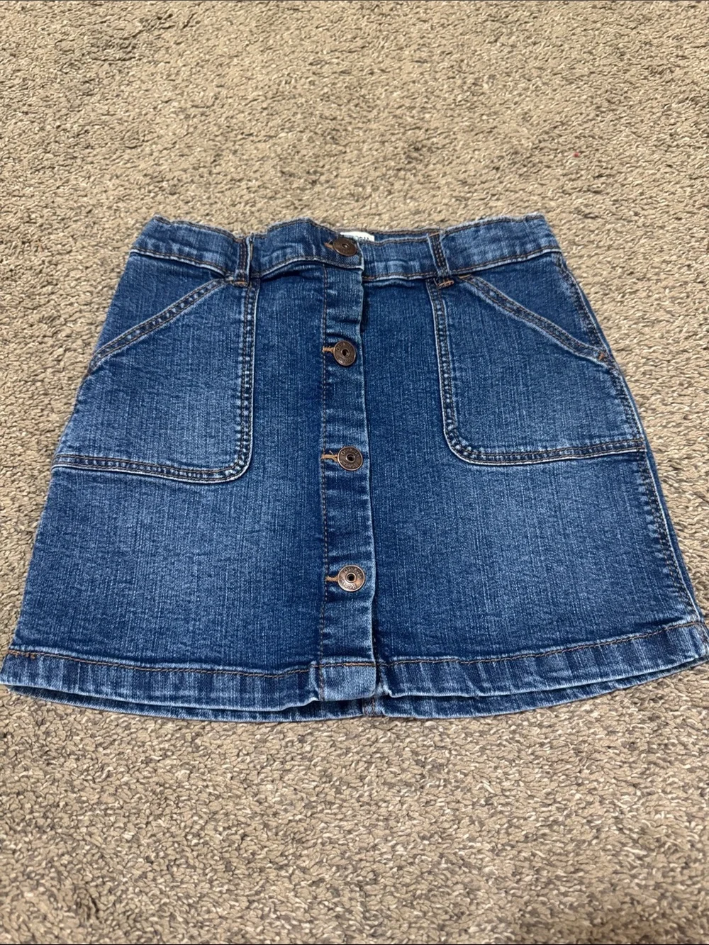 Oshkosh girls Classic Blue Denim Button-Front Mini Skirt